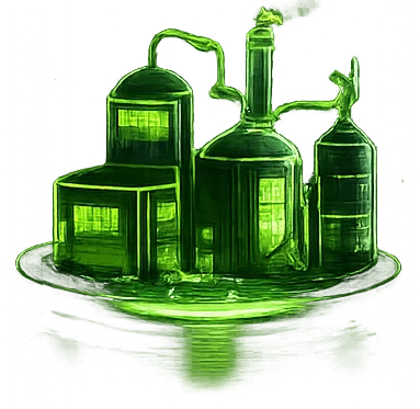 Illustration of a brewery building representing brewery profiles and discoveries